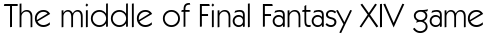 The middle of Final Fantasy XIV game